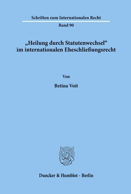 Betina Voit | Heilung durch Statutenwechsel' im internationalen...