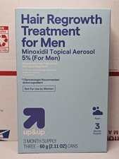 New Up  Up Foam Hair Regrowth Treatment for Men 3 Month Supply Size 2oz 04/27