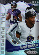 2025 Panini Prizm Lamar Jackson All Purpose Silver Prizm #20 Baltimore Ravens
