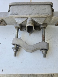 Railroad Crossing Signal Light Manifold Crossarm Bracket / Safetran.