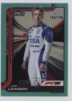 2025 Chrome Formula 1 F1 Drivers Aqua Refractor /199 Liam Lawson Rookie RC 1s5g