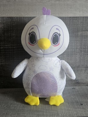 Crayola Deluxe Color  N Plush Penquin, 10  Stuffed Animal -Draw, Wash, Reuse
