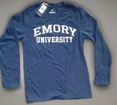 New S Fanatics Emory University T-Shirt Size  COLLEGE TEE Long Sleeve Athletic 