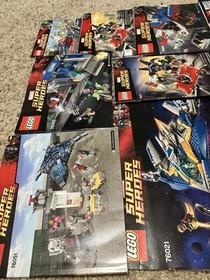 HUGE LEGO Marvel & DC Super Heroes Lot 30 Instruction Manuals 26 Sets RARE Old