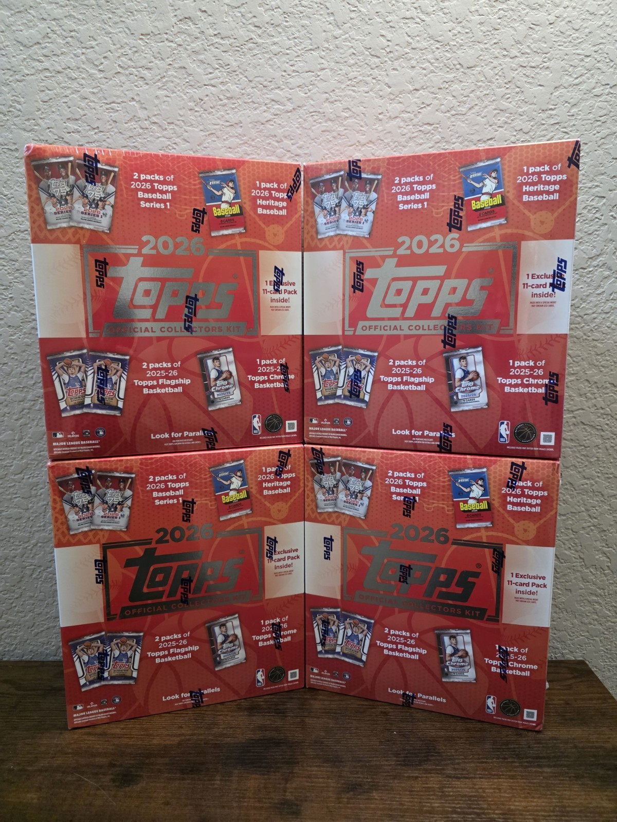 4x 2026 Topps Collector Kit Wave 1 Chrome Basketball IN HAND Sealed