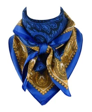 Ethnic Mens Wild Rag Large Western Head Bandana Motorcycle 35 Inch Square Scarf