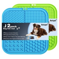 Lick Mat for Dogs, 2 Pcs Dog Lick Mat with Suction Cups for Anxiety, Peanut B...