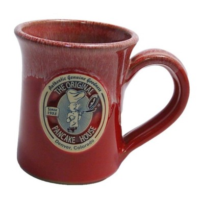 Deneen Pottery The Original Pancake House 10 oz Hand-Thrown Red Drip Mug Denver
