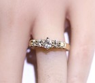 14k yellow gold Natural 1.05ct diamond 5 stone ring band 4.2g estate vintage 10 — photo 5