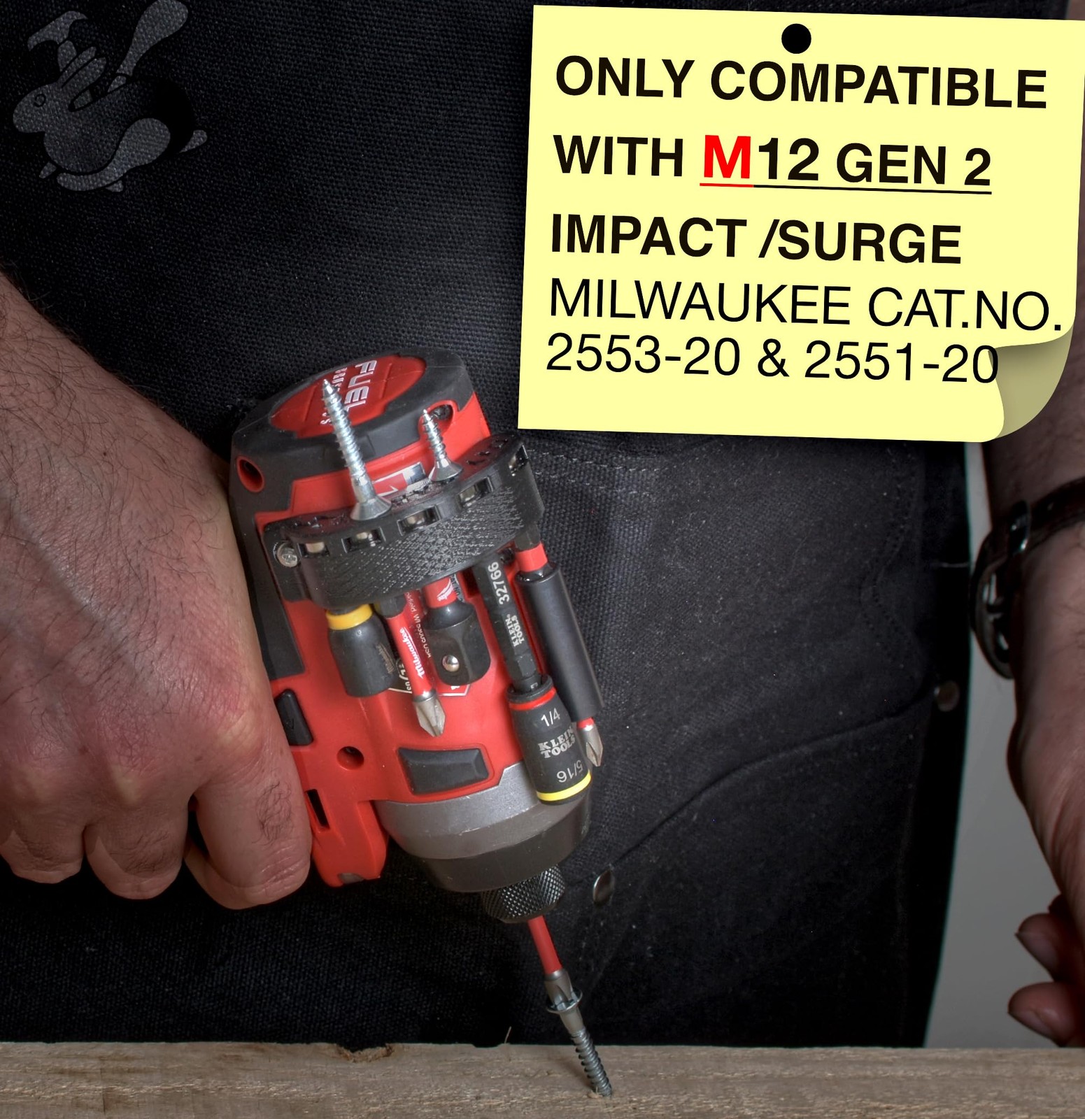 Magnetic Bit Holder for Milwaukee M12 Fuel Impact Driver 2553-20 M12 (Right S...