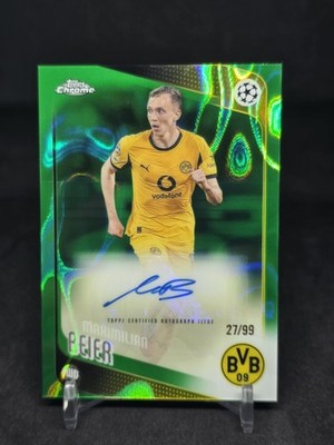 2025-26 Topps Chrome UEFA Maximilian Beier Green Lava Autograph #'d 27/99