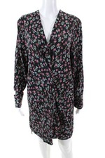 rag & bone Womens Shields Floral Print Dress Black Pink Size Large 11537090