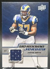 2009 Upper Deck UD Rookie Jerseys Jason Smith Jersey Card #RJ-JS RC Rams. rookie card picture