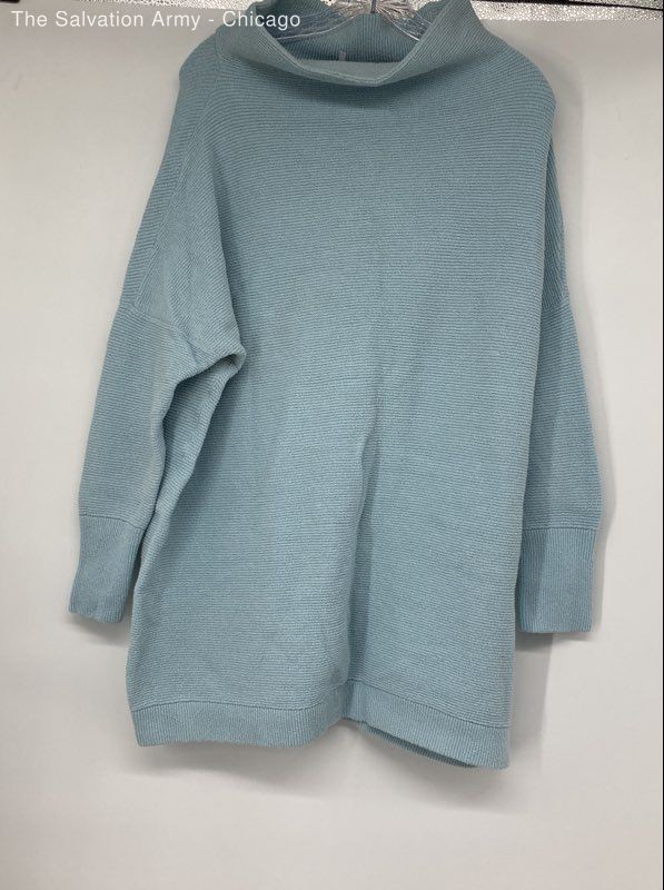 Free People Womens Baby Blue Long Sleeve Slouchy Tunic Sweater Size Medium