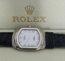 Rolex 18k White Gold Cellini 6692 Mother of Pearl Factory Diamonds c. 2001