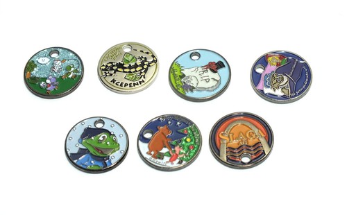 Pathtag 7 Pathtags Geocaching Souvenir 7 Coins Souvenir Coins Tag Travel S121