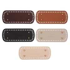 5 Pcs Pu Crochet Handbag Bottom Shaper Oval Purse Bottom Stabilizer Pad