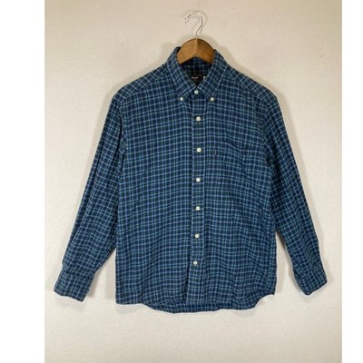 Classic Heritage Kent In Tradition Mens L Plaid Flannel Button Down Shirt