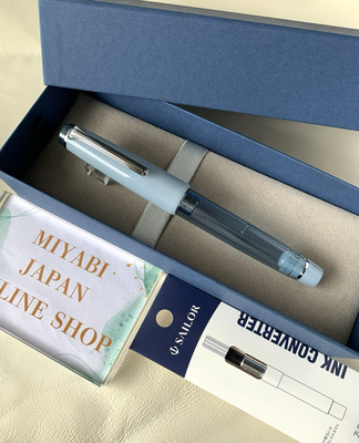 #ad SAILOR Pro Gear Nagasawa Umeda Chayamachi CHASKA BLUE SILVER MF Steel Nib NEW $239.00