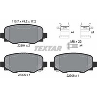 Textar 2230401 Bremsbelagsatz FüR Jeep Fiat Alfa Romeo Abarth Renegade Compass