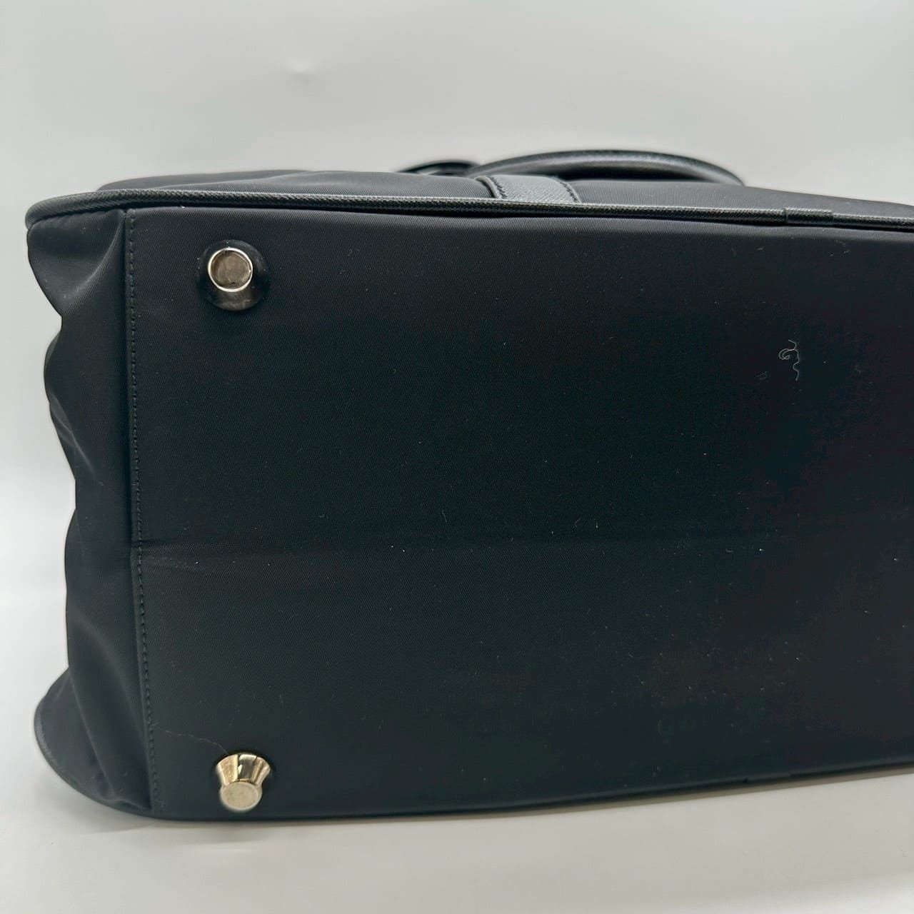 PRADA Triangle Logo Briefcase Business Hand Shoulder Bag Leather Auth R02139 thumbnail 4