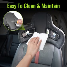 Pair Seat Headrest Black PU Rod Dia 14mm Fit Toyota/Benz GLC300 GLC300e GLC350e