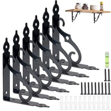 Delsen 6 Pièces Equerre Etagere Murale,Support d'angle Brace,Supports Triangu...