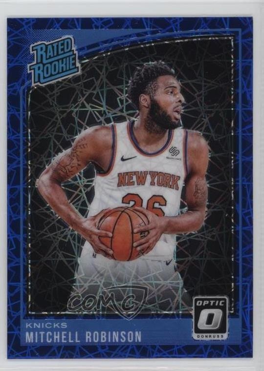 2018 Donruss Optic Rated Rookie Blue Velocity Prizm Mitchell Robinson #163 1dl2