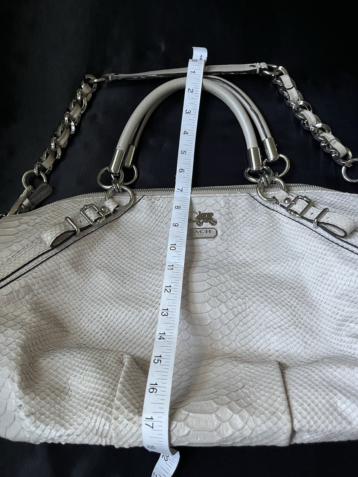 coach est 1941 Sophia Python Embossed Leather Bag… - image 9