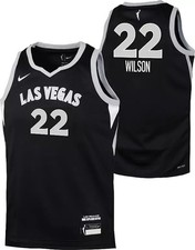 Nike A'ja Wilson WNBA Las Vegas Aces Youth Medium #22 Explorer Jersey Authentic