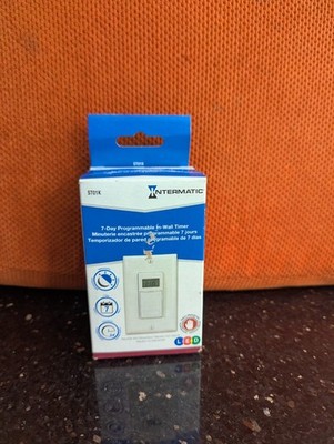 Intermatic ST01K Astronomic Digital In-Wall Timer 7 Day Programmable- White NEW