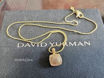 NewAlbion 18KYellow/Gold DAV1DYurmanCable Chain Necklace 45+5cm w/ Quad Diamond
