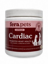Fera Pets Cardiac Support Health Supplement for Dog  Cat 60 Capsules EX 11/2028