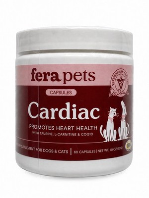 Fera Pets Cardiac Support Health Supplement for Dog & Cat 60 Capsules EX 11/2028