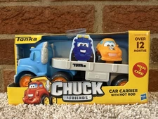 Tonka Chuck Friends Car Carrier With Hot Rod Playskool HASBRO (BRAND NEW)