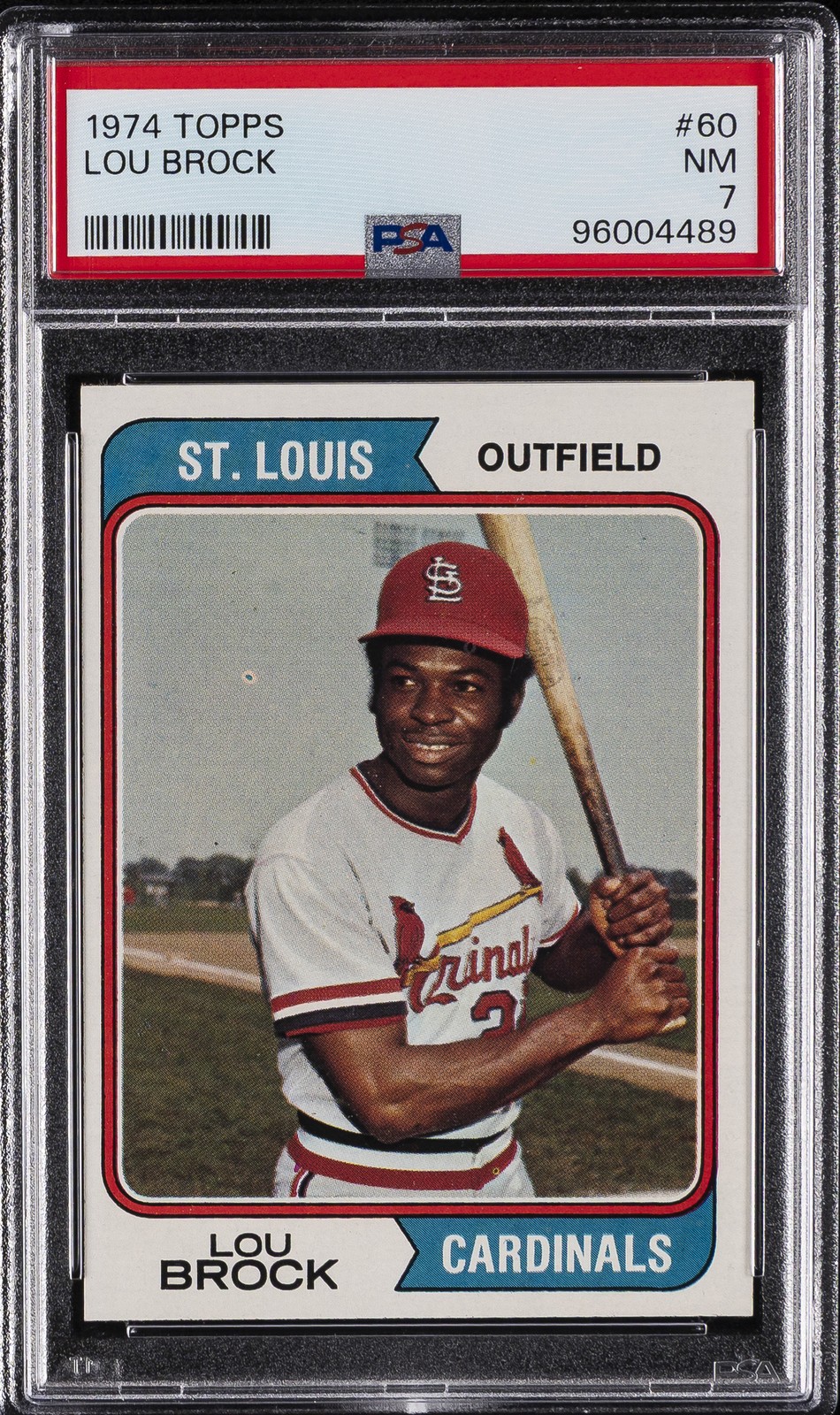 1974 TOPPS #60 LOU BROCK PSA 7