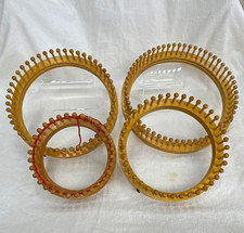 Wooden Round Knitting Loom Set of 4 Circular Peg Craft Rings