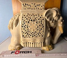 Keramik Elefant Figur, bemalt, asiatischer St...