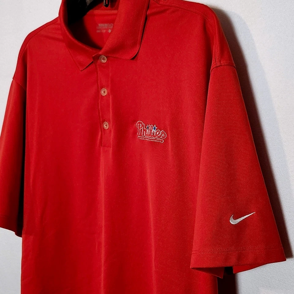 Nike Golf Dri-FIT Philadelphia Phillies Scotland Run Rojo Polo Para Hombres XL MLB Foto 4 de 4