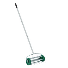 Gardening Lawn Aerator Grass Roller With 3 Level Adjustable Telescopic Handle