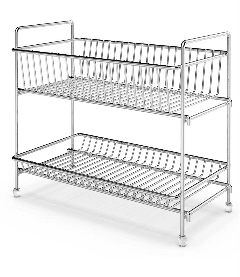 VINSANI 2 TIER FREE STANDING SPICE RACK - CHROME - Image 2 of 3