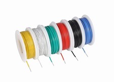 30 awg Wire Solid Core Hookup Wires-6 Different Colored Jumper Wire 100ft or ...
