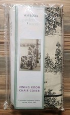 Funda para silla de comedor Waverly Garden Room se adapta hasta 42" negro crema Wellington
