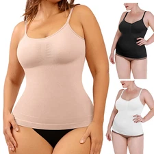 Camisole Tummy Control Cami Shaper Seamless Compression Tank Top Waist Shapewear