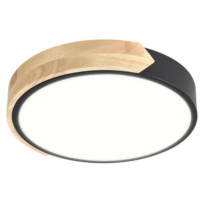 LED Deckenleuchte Vielseitig Lampe Schlafzimmer Wohnzimmer Holzrand - Bild 1 von 4