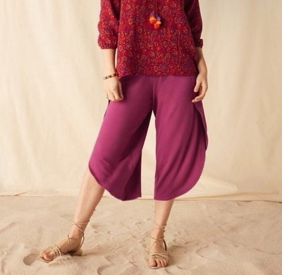 NWT Matilda Jane Enchanted Garden Crop Pants Blissfully Beachy Tulip 