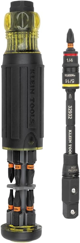 Klein Tools 32516HD KNECT 16-in-1 Impact Hybrid Screwdriver Nut Driver Black