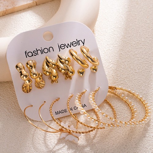 Lot De Boucles D'oreilles Fantaisie En Fausse Fourrure – Motifs étoile, Poisson, Guépard, Léopard Orange