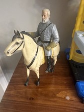 Vintage Hartland Plastics General Robert E Lee Rider W/Traveller Horse 1950s