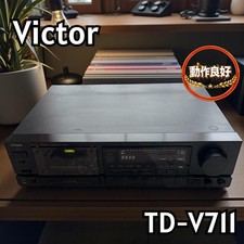 Classic Victor TD-V711 3-Head Stereo Cassette Deck Japan 100V Working